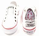 LEVI'S Unisex FOXIE Slipon Shoe White Canvas