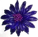 Tribe Leather Large Purple Brooch