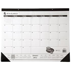 AT-A-GLANCE Recycled Desk Pad, 22 x 17 Inches, White, 2012 (SK24-00)