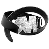 Mecca - Mecca Leather Belt with 'M' Plate Buckle