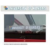 Kansas Jayhawks Official 2"x17" NCAA Car Window Cling Decal
