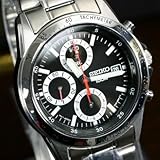 セイコー(SEIKO)クロノグラフ腕時計(ブラック/レッド)SZER010