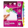 Avery Style Edge Insertable Plastic Dividers, 8-Tab Set (11201)