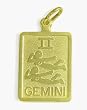 14 Karat Yellow Gold Gemini Zodiac Pendant
