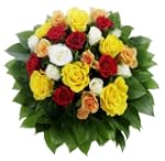 Bunter Rosenstrau� mit 24 Rosen, 1Strau�