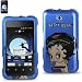 BETTY BOOP Design Hard Shell Snap On Protector Case Cover for the Cricket ZTE SCORE (X500) (Blue Biker Betty) (B26)