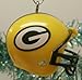 NFL Football Green Bay Packers Set of 6 Holiday Christmas Tree Ornaments Featuring Packers Team Helmet Ornaments Ranging from 1.5
