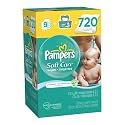 Pampers SoftCare Unscented Wipes 10x Box with Tub 720 Count