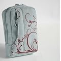 Bundlestar * MANGA III Kameratasche Chic in * Lightgrey / Bordeaux * (passend zu: Siehe Produktmerkmale)