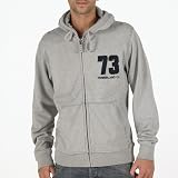 Timberland Mens Large Logo Full Zip Hoody Grey Heather