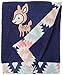 Bacati - Tribal/Aztec Plush Embroidered 30 x 40 inches Baby Blanket (Coral/Mint/Navy Deer)