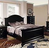 Eastern King Size Bed Contemporary Style Black Finish