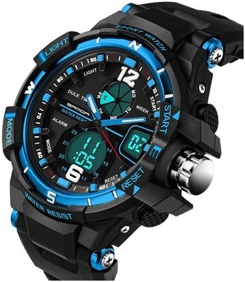 2016 New Fashion Watch Men G Style Waterproof Sports Military Watches Shock Men's Luxury Analog Quartz Digital Watch #Black/Blue