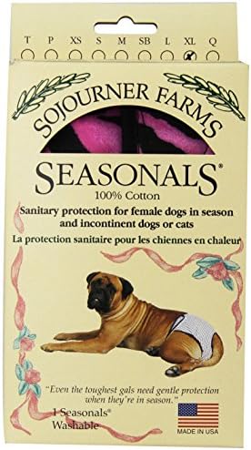 Seasonals Washable Dog Diaper, Fits X-Large Dogs, Tiger
