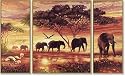 Schipper 609260455 - Malen nach Zahlen, Elefanten Karawane, 50x80 cm