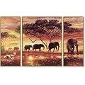 Schipper - 609260455 - Peinture au Num�ro El�phants "Malen nach Zahlen, Elefanten Karawane" - 50 x 80 cm (Import Allemagne)