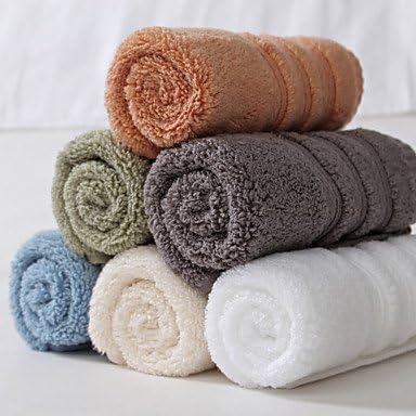 100% Cotton Untwisted Hand Towel(Assorted Colors) , Beige