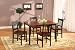 5 PC. Set Brown Fudge Wood Finish Dining Room Kitchen Table And 4 Chairs