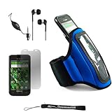 Blue Neoprene Adjustable Velcro Sportband / Workout Armband for Samsung Gal ....