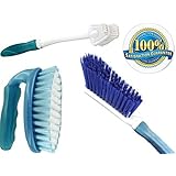 Scrub Brush Set 3 Piece Household Cleaning Supplies: Stiff Bristle Brushes,Carpet Kitchen,Bathroom.Clean the Bathtub Shower Sinkware Dishes Water Bottle Scrubbing Grout Tile Remove Urine Pet Stains Odor