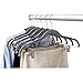 Signature Home Velvet Skirt/Pant Hangers with Metal Clips (Set of 6), Gray