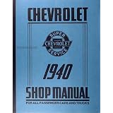 1940 Chevrolet Repair Shop Manual Reprint Chevy Truck Car Pickup by Chevrolet