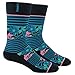 adidas Men's Neo Crew Socks (1-Pack), Floral Petrol Ink Print, One Size Fits All