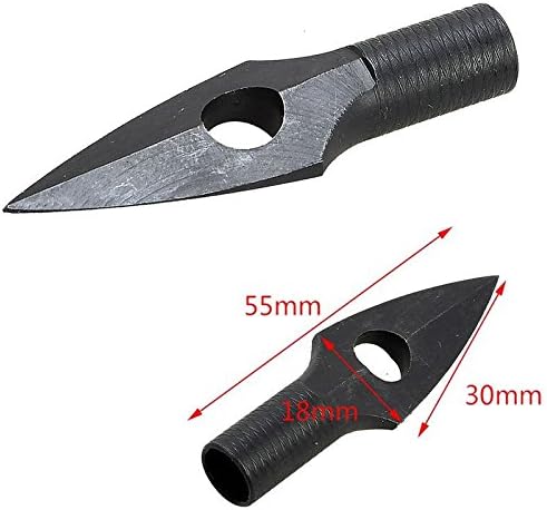Hunting Arrow Heads with one hole archery wooden arrow broadheads shoot practice Metal Arrow Heads