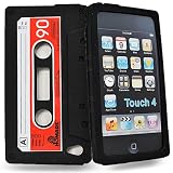 Accessory Master- Noir cassette Housse silicone pour Apple ipod touch 4