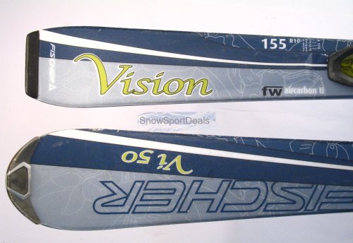 Fischer Vi50 Womens Used Shape Snow Ski w Bindings A