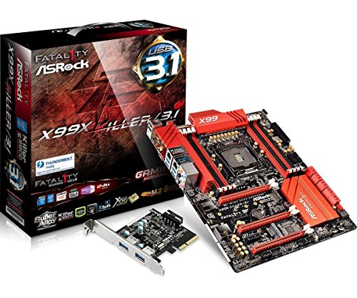ASRock FATAL1TY X99X KILLER/3.1 LGA2011-v3/ Intel X99/ DDR4/ Quad CrossFireX & Quad SLI/ SATA3&USB3.1/ M.2&SATA Express/ A&2GbE/ ATX Motherboard