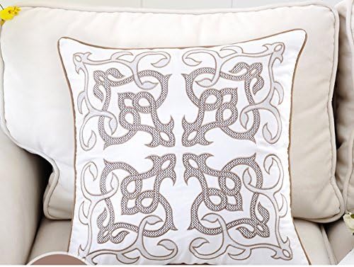 Simple style cotton embroidery pillow/ plants of lumbar Cushion cover/ Office sofa lumbar pillow-B 45x45cm(18x18inch)VersionB