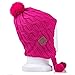 Tenergy Wireless Bluetooth Built-in microphone Beanie Basic Knit with Tassles, Color Pink