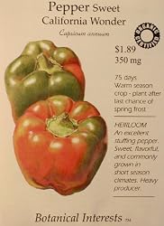 Certified Organic California Wonder Pepper Heirloom Seeds