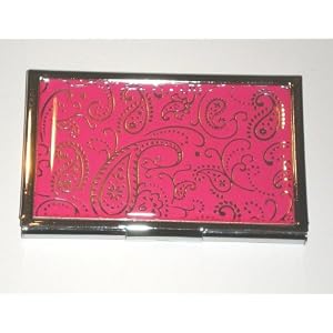 Pink Business Card Credit ID Wallet Case Holder