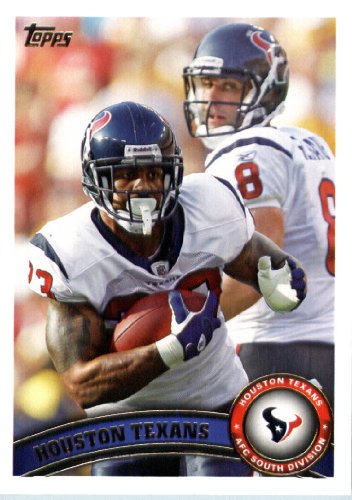 2011 Topps Football Card # 18 Houston Texans Team Card - Houston Texans (Matt Schaub / Arian Foster) NFL Trading Card in a Protective Case!