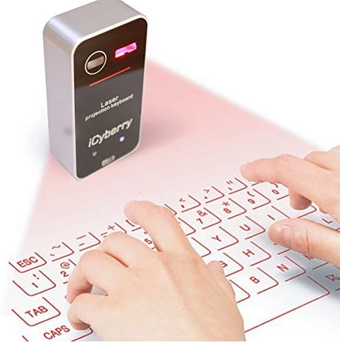 ShineeE Virtual Projected Laser Bluetooth Keyboard for Phone PC Tablet Laptop--Black
