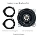 Opel Corsa B + C, Astra, Meriva, Zafira, Tigra T�ren vorne 130mm Lautsprecher-Set 160 Watt