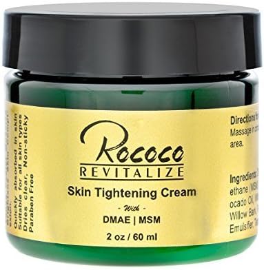 Skin Tightening Cream with DMAE and MSM for Non Surgical Facelift and Skin Resurfacing - 2oz by RococoLife