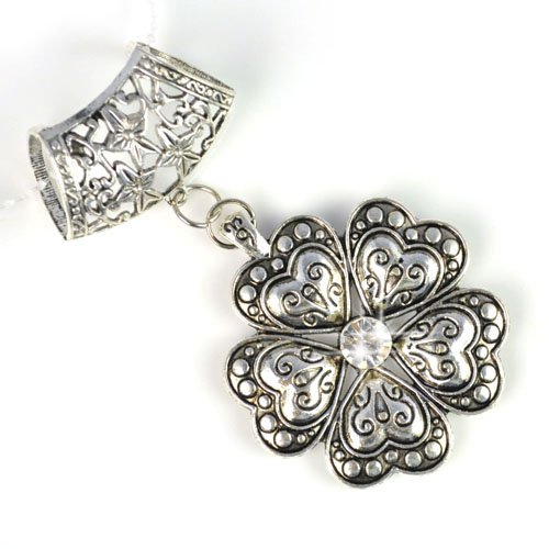 Antique Silver Six Petals Alloy Flower Pendant Charm for Diy Scarves,hot,pt616 Picture