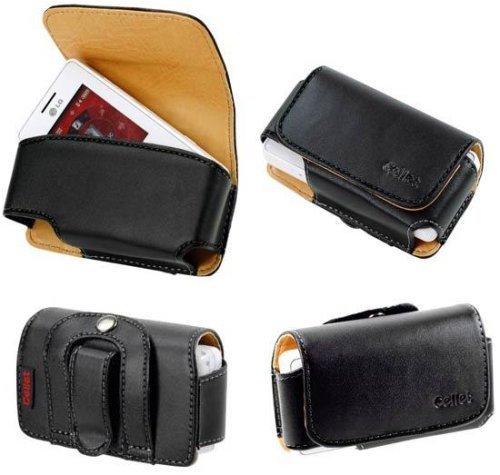 AUTHENTIC CELLET BLACK NOBLE LEATHER CASE POUCH for LG VX8500 CHOCOLATE VX-8500 / VX8550 VX-8550 - RETAIL PACKAGING