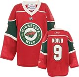 Mikko Koivu Youth Jersey: Reebok Red #11 Minnesota Wild Youth Replica Jersey