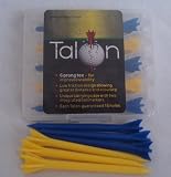 TALON - No friction golf tee with case & refill pack 40pk Maize & Blue
