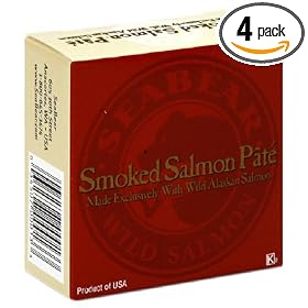 SeaBear Smoked Salmon Pate Can, 3.5-Ounce Units   (Pack of 4)