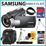 Samsung HMX-S15 High Definition WiFi Camcorder with 32GB SSD Memory and 3.5-inch Touch Screen LCD + 16GB Deluxe Accessory Kit