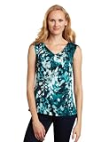 AK Anne Klein Women's Drape Neck Shell Blouse, Multi, Medium