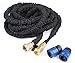 Crenova 50 Feet Garden Expandable Hose Compatible with 3/4 inch Sprayer Nozzle with Brass Connector and Solid Brass Ends - Double Latex Core - Extra Strength Fabric (Spray Gun is NOT Included)