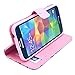 Galaxy S5 Case, Real Tree Camo Flip Wallet Credit ID Card Slot Holder Phone Case With Stand --Retail Package W Screen Protector --Pink