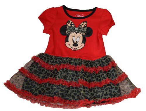 Disney Minnie Mouse Animal Print Flounce Dress Infant/toddler (2T)