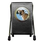 Bullmastiff Pen Holder Desk Clock